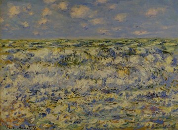  Claude Painting - Waves Breaking Claude Monet